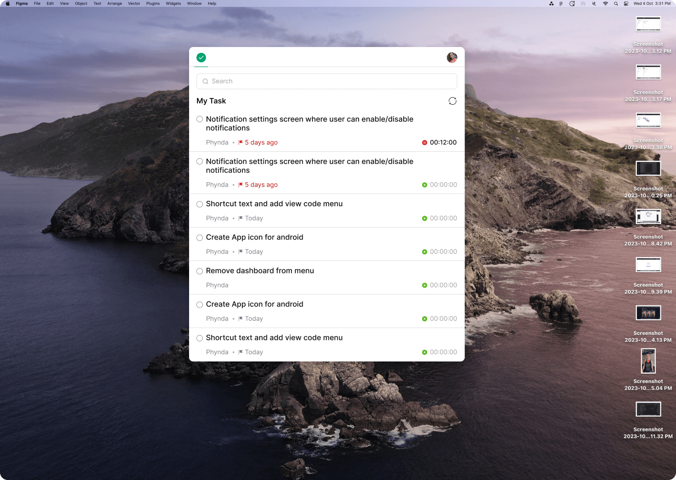 Timelog App for Desktop